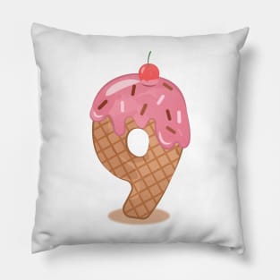 Ice cream number 9 Pillow