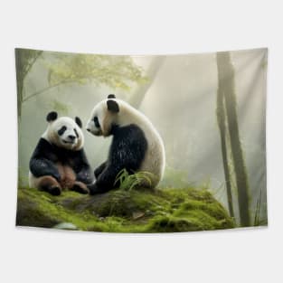 Panda Animal Wild Beauty Freedom Wilderness Enchanting Tapestry