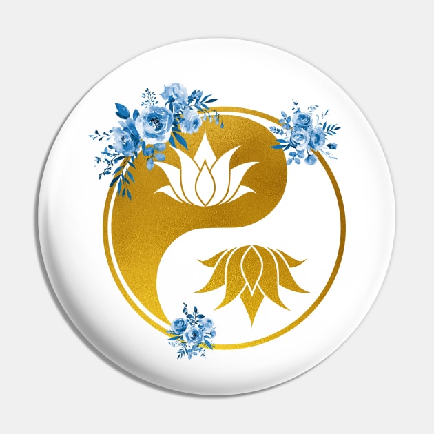 Lotus in Yin Yang Pin by erzebeth