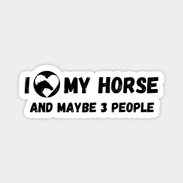 Funny Horse Quote Magnet by GR-ART