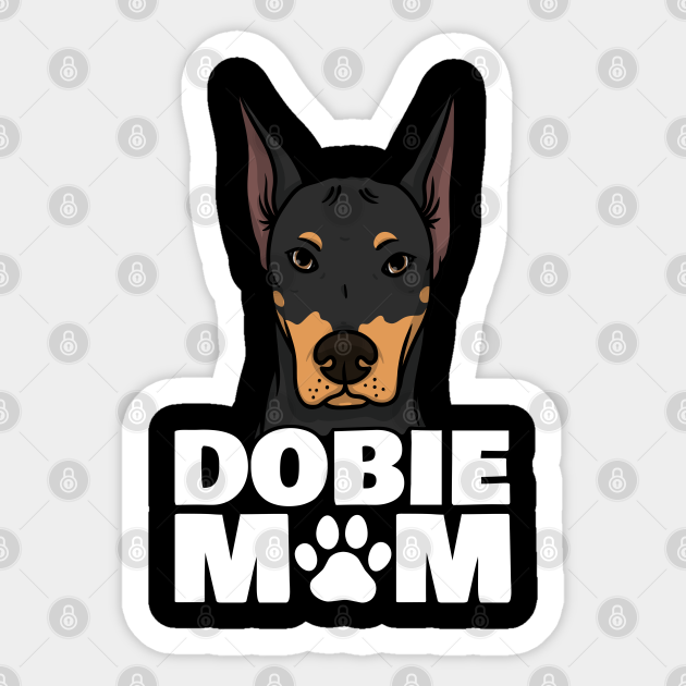 Mom Loves Pinscher Dobie Dog Paw - Doberman - | TeePublic