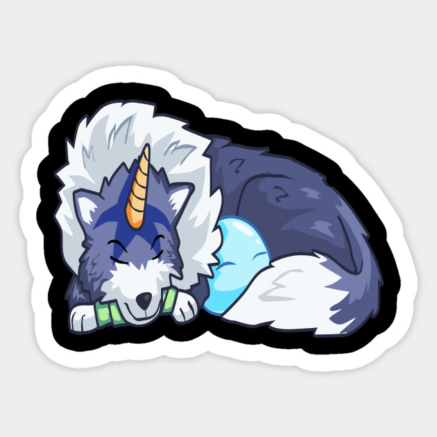 That Time I Got Reincarnated As A Slime Rimuru Ranga Sleeping Tensei Shitara Slime Datta Ken Sticker Teepublic Au