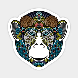 hipster monkey colorful Magnet