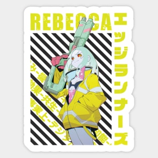 Huh Rebecca Sticker - Huh Rebecca Cyberpunk Edgerunners - Discover