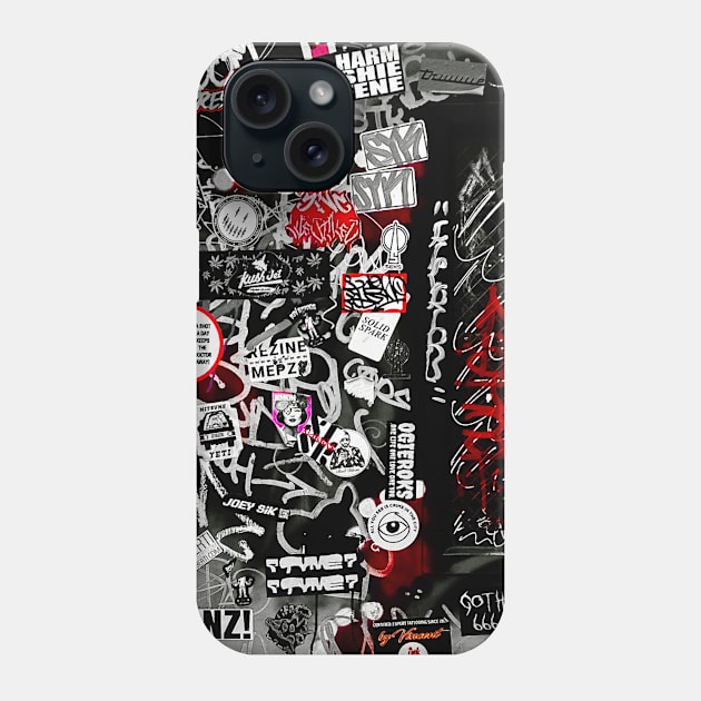 Street Graffiti Tag Stickers NYC Phone Case by eleonoraingrid