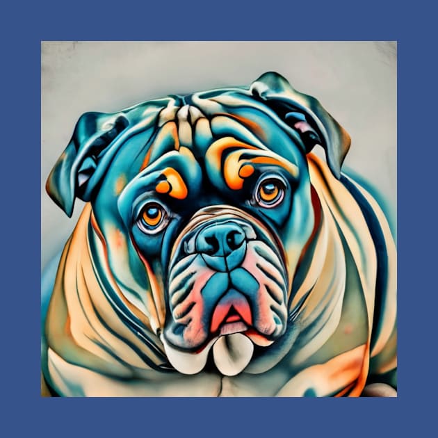 English Bulldog - Pop Art by JimDeFazioPhotography