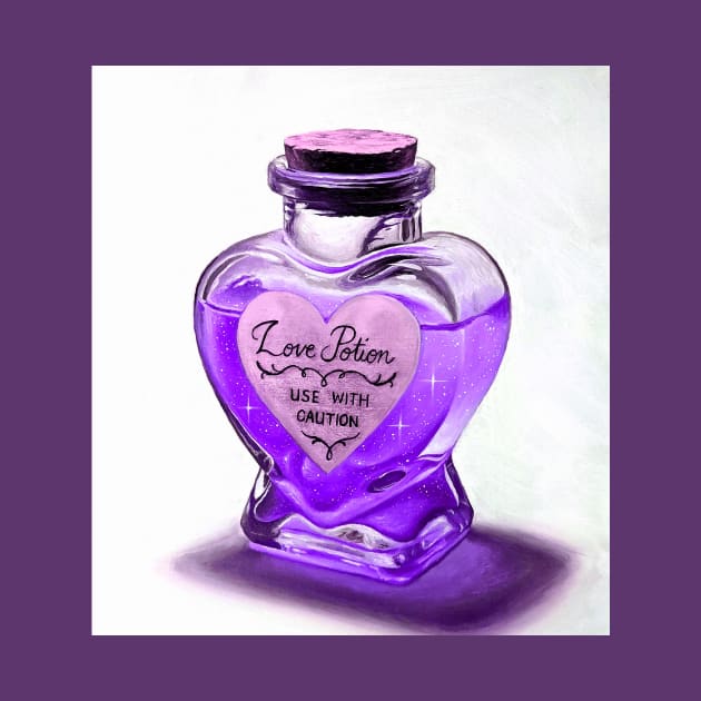 Alchemy Love elixir potion bottle by LukjanovArt