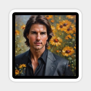 Tom Cruise art watercolor Magnet