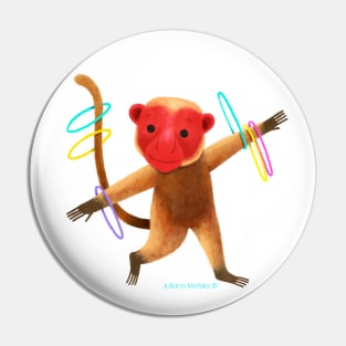 Uakari Monkey equilibrist Pin