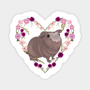 Skinny Pig Floral Magnet