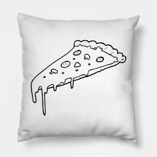 Cheese Pepperoni Mushroom Pizza Drawing Pillow