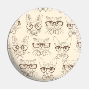 Hipster Cats Pin