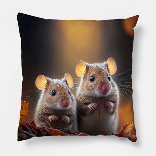 a Couple of cute mouses 0 Pillow by redwitchart