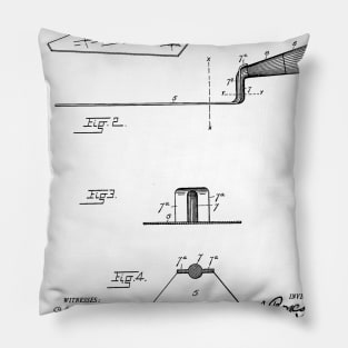 Mason's Trowel Vintage Patent Hand Drawing Pillow