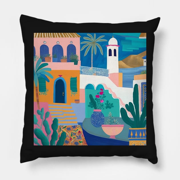 Return to Morocco Pillow by RoseAesthetic