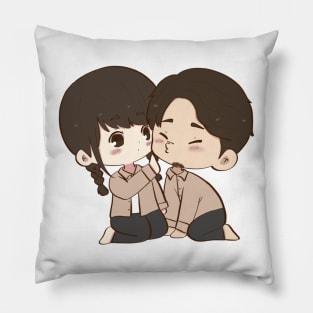 Cute couple chibi Pillow