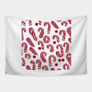 Cute Christmas Candy Cane Pattern. Tapestry