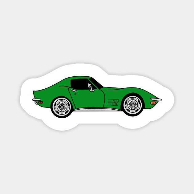 Elkhart Green C3 Corvette Magnet by ally1021