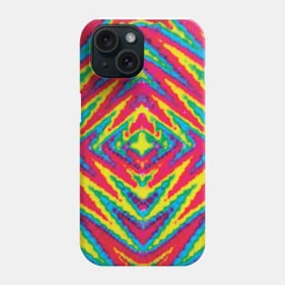 Dimond Pattern Rainbow Tie Dye Phone Case