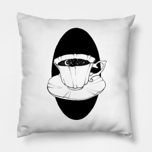 Tea of the Moon and Stars Pillow