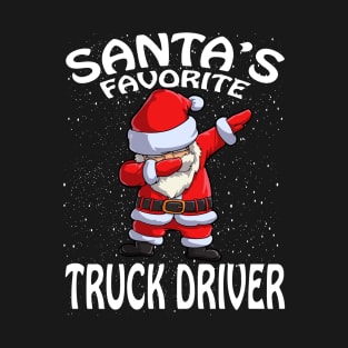 Santas Favorite Truck Driver Christmas T-Shirt