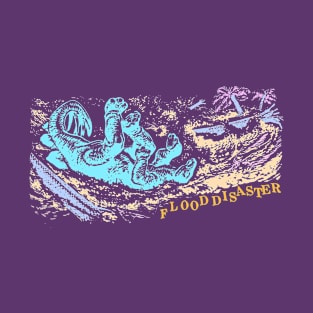 Flood Disaster Drowning Dinosaur T-Shirt