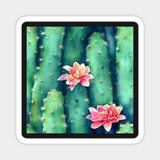 Watercolor cactus plant cactus pattern Magnet