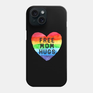 Free Mom Hugs LGBT Flag Gay Lesbian Pride Parades Phone Case