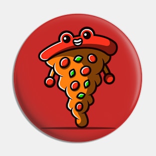 Cute Pizza Illustration. Pin