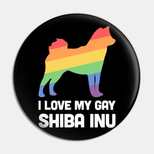 Shiba Inu - Funny Gay Dog LGBT Pride Pin