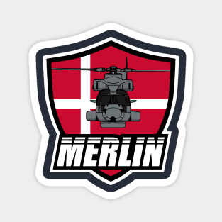 Danish Merlin Helicopter Patch Magnet