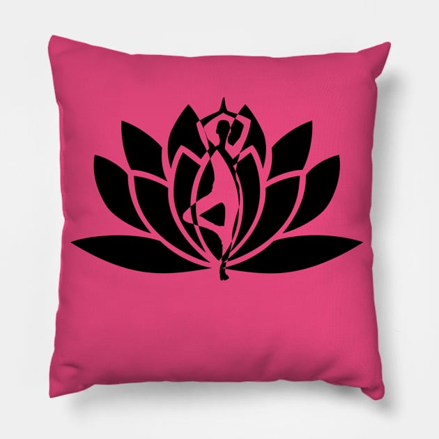 Yoga Flower Pillow by Flamingo Design