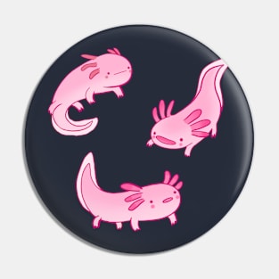 Pink axolotls pack Pin