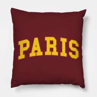 Paris college text Pillow
