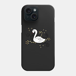 Swan and golden arabesques Phone Case