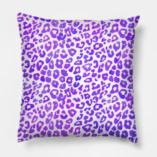 Purple watercolor Leo print Pillow