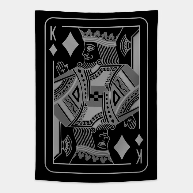 King of Diamonds Grayscale Tapestry by inotyler