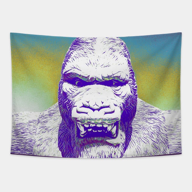 Grim Gorilla Tapestry by Urban_Vintage