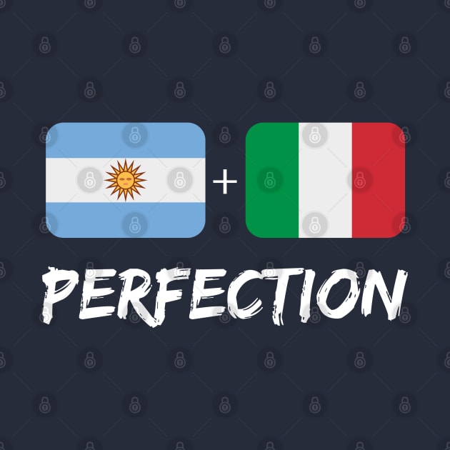 Italian Plus Argentinian Perfection DNA Mix Flag Heritage Gift by Just Rep It!!