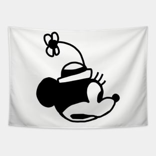 Running Cartoon Girl Mouse Portrait from Steamboat Willie Tapestry