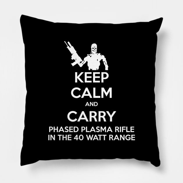 Keep Calm and Carry Phased Plasma Pillow by CCDesign