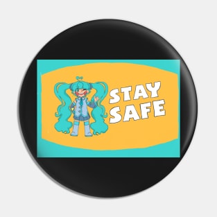 Miku says: stay safe! Pin