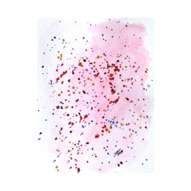 Art Doodle No. 41 Pink Splatter by cjkell