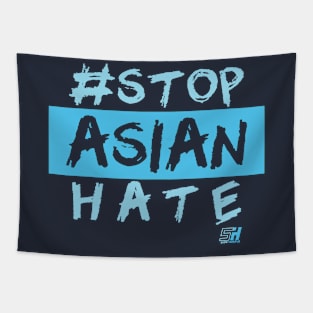 STOP ASIAN HATE *Baby Blue Edition* Tapestry