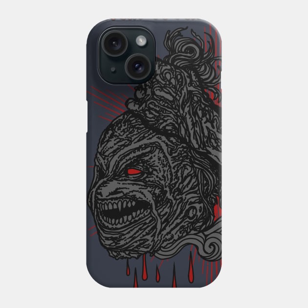 fiendin head Phone Case by Pages Ov Gore