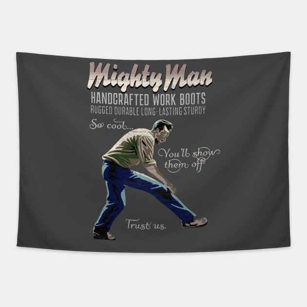 MightyMan Work Boots Tapestry by JSnipe