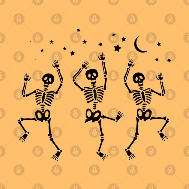 dancing skeletons Funny Halloween gift by Teesamd