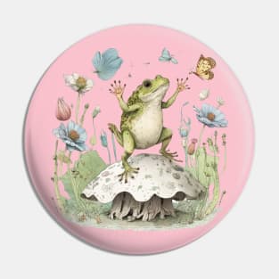 Cottagecore Aesthetic Frog Cute Vintage Pin