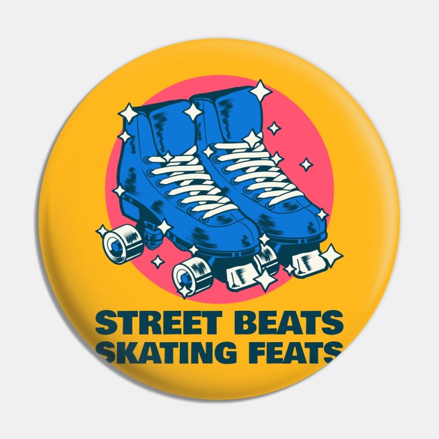 Street Beats, Skating Feats Rollerblading Pin by VOIX Designs