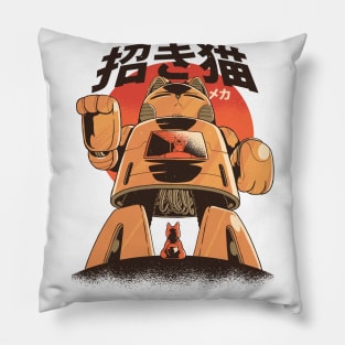 Cat mecha ramen robot Pillow